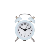 Jam Alarm Mini Profesional dari Logam untuk Anak-Anak - Jam Meja Modern Bertenaga Baterai dengan Tampilan Jarum Grosir