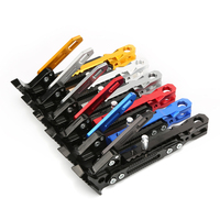 Support de Repose-pieds Réglable Modifié Universel CNC pour Moto, Scooter, Béquille Latérale en Aluminium avec Ressort