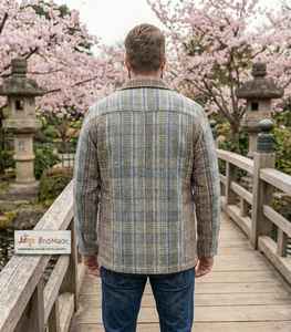 Veste Kantha réversible en coton biologique vintage, écologique, cousue à la main, style bohème, devant ouvert, vente ODM - Product Image 5