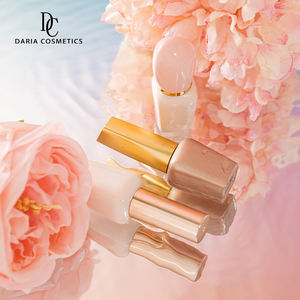 ขวดแก้วเจลสีชมพูฝาสีโรสโกลด์ขวดแก้วยาทาเล็บขนาด8มล. พร้อมแปรงทาเล็บภาชนะบรรจุแก้วเปล่า - Product Image 2