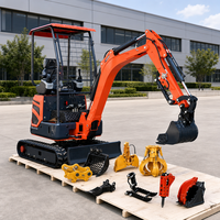 Ücretsiz Kargo Mini Ekskavatör 3 Ton 1.8 Ton CE EURO5 EPA Kubota Motorlu Bagger Küçük Paletli Ekskavatör Özel Kazıcı Ev Tipi Ekskavatörler