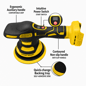 <span class=keywords><strong>Polisseuse</strong></span> sans fil 21V avec double batterie et chargeur, indicateur de niveau de batterie, logo/couleur/boîte personnalisés ZENTEX - Product Image 3