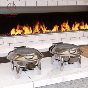 Calentador de Alimentos Comercial Ecológico de Acero Inoxidable con Tapa de Vidrio Enrollado para Hoteles, Restaurantes y Buffets - Product Image 3