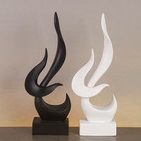 Sculpture moderne en résine dorée d'oiseau de feu, ornement de bureau, décoration de table abstraite pour salon, meuble TV, bureau