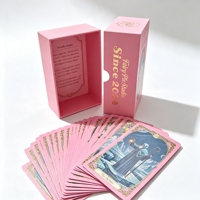 Cartas de Tarot de Lujo Personalizadas en Color Rosa, con Diseño Ocultista de Doble Cara e Impresión a Todo Color, con Lámina Rosa en un Lado, Gran Venta