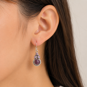 Vintage Purple <b>Blue</b> Green Drop <b>Earrings</b> Women Elegant Fashion Jewelry - Product Image 2