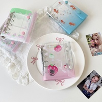 Album à feuilles mobiles M5 Mini, impression personnalisée, classeur à 6 anneaux, carnet de planification M5, classeur à feuilles mobiles transparent en PVC KPOP, pochette pour cartes