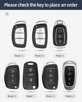 Couvercle de porte-clés de voiture en alliage de Zinc métallique pour Hyundai I30 Getz Sonata Staria sac à clés étui à clés de voiture pochette d'accessoires