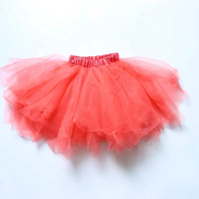 Fancy fluffy red princess tutu skirt for children