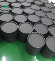 Tube en carton noir de qualité supérieure, écologique, de qualité alimentaire, pour thé, café, gâteau, cosmétique, conteneur personnalisé OEM, vente en gros