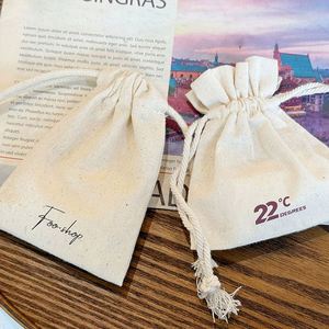 High Quality Eco-Friendly Cotton Canvas <b>Drawstring</b> Bag <b>Pouch</b> for Eyelashes Glasses Earrings Cosmetics Wigs Gifts Packing - Product Image 5