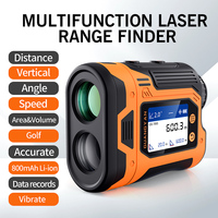 Télémètre de golf sportif extérieur laser 600M avec verrouillage du drapeau, mesure de vitesse et de distance, pente ajustée, protection IP65, précision de 0,1M