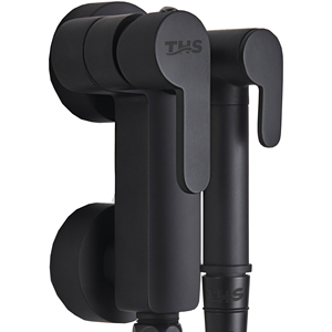 Juego de grifería higiénica negra para ducha íntima |   Montado en la pared |   THS Thermostyle ® - Product Image 1