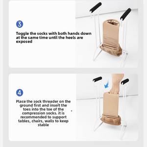 1 Uds. Suministros para ancianos ayudante con calcetín ayuda diseño de cuna único sistema de plástico portátil - Product Image 4