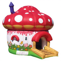 Château gonflable pour enfants en tissu Oxford, facile à installer, en forme de champignon, pour la publicité