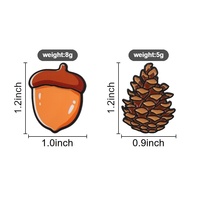 Épinglette décorative en émail en forme de gland et de cône de pin, badge métallique pour sac à dos, veste, sac, accessoire de mode quotidien, ornement