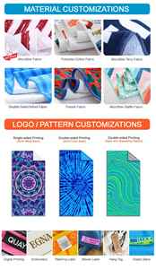 Wholesale Custom <b>Microfiber</b> Zipper Pocket Quick Dry Sand Free <b>Beach</b> <b>Towel</b> With Pockets - Product Image 4