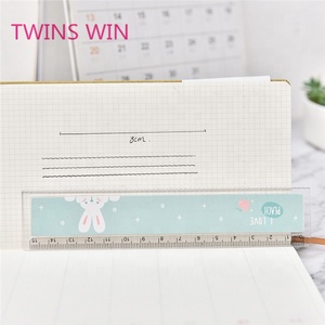 ไม้บรรทัดพลาสติกแบบตรงขนาดพกพาไม้บรรทัดโปร่งใสสำหรับเด็กมีมิติสูง - Product Image 3