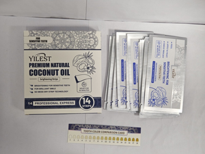 Bandes de blanchiment des dents approuvées CE pour le nettoyage dentaire Soins bucco-dentaires Voyage Jeunes Bandes blanchissantes à l'huile de noix de coco - Product Image 2