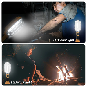 Lampe de travail LED portable pour entrepôt, pêche et activités de plein air, lampe magnétique, câble d'urgence, camping, randonnée, chasse WD-500 Por - Product Image 5