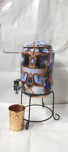 Meilleures ventes : Distributeur d'eau de luxe 100% cuivre, Matka Cooler en cuivre pur, élégant, portable, pour la maison, la cuisine et les bars - Product Image 3