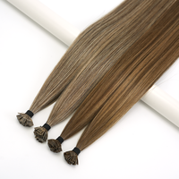 Extensions de cheveux en kératine à pointe plate Lanmuse en gros, cuticules intactes, cheveux humains russes pré-collés, fournisseurs de cheveux vierges Remy