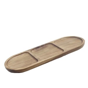 Acacia Wood <b>Tray</b> Japanese Style For Serving <b>Tea</b> Coffee Fruits Home Kitchen Use Solid Color Shallow Dish - Product Image 5