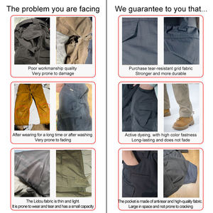 Pantaloni <span class=keywords><strong>Cargo</strong></span> Impermeabili da <span class=keywords><strong>Uomo</strong></span>, Tattici, Color Oliva, da Combattimento, da Escursionismo, Multitasche, <span class=keywords><strong>Neri</strong></span>, di Alta Qualità - Product Image 4