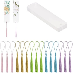 Wholesale High Quality Promotional Personalized Sublimation Clear Blank Acrylic Bookmark With Custom Printed Logo and Tassel