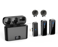 Microphone de revers sans fil N3 Poubelle de chargement professionnelle Micro Lavalier Couverture en peluche coupe-vent Microphone sans fil pour iphone Android