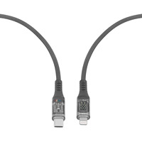 Kabel USB-C ke 8-PIN Nylon Braid Ladekabel OEM, Pengisian Cepat 27W, Tembaga Murni, dengan Layar LED untuk iPhone 14 13