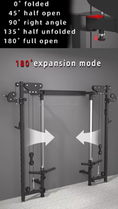 Dinuo Nueva Versión: Rack de Sentadillas Plegable Montado en Pared y Jaula para Cables |   Rack de Pesas Compacto para Gimnasio en Casa - Product Image 4