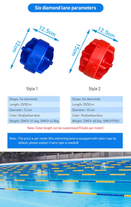 High-quality swimming pool lane lines | PVC anti-collision <b>inflatable</b> pool divider ropes | Durable, environmentally friendly, - Product Image 4