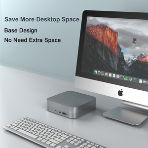 Base de Aluminio con Doble USB 3.0/2.0, Estación de Acoplamiento para SSD/HDD Tipo C, Carcasa para Disco Duro, <span class=keywords><strong>Hub</strong></span> USB-C para <span class=keywords><strong>Mac</strong></span> <span class=keywords><strong>Mini</strong></span> <span class=keywords><strong>M1</strong></span> - Product Image 3