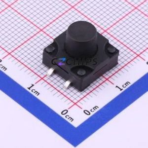 TS-1011S-A135B3-D2 Tactile Switch SMD-4P,12x12mm Switch Single Pole Single Throw Round Button 2.5N Vertical Mount - Product Image 1