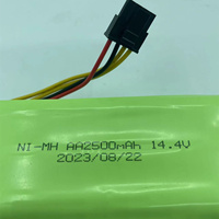 Batterie rechargeable personnalisée Ni-MH 14,4 V AA 2500 mAh, qualité A+, 1000 cycles, pour robots aspirateurs, ordinateurs portables, thermomètres, garantie 1 an