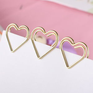 Trái Tim Nhỏ Hình Dạng Vàng Kẹp Giấy - Product Image 1