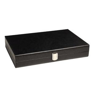 ชุดกระดานเกมแบ็คแกมมอนแบ็กแกมมอนแบบสั่งทำทำด้วยมือหรูหราหนัง PU แบ็กแกมมอนมีหลายชิ้น - Product Image 5