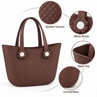 Sac de plage EVA lavable pour les vacances, panier de plage imperméable, sac à main de voyage grande capacité, fourre-tout d'été tendance pour femme