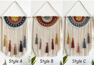 Nouveauté Tapisserie murale <span class=keywords><strong>en</strong></span> macramé <span class=keywords><strong>arc</strong></span>-<span class=keywords><strong>en</strong></span>-<span class=keywords><strong>ciel</strong></span> mandala pour filles adultes Anniversaire Noël - Product Image 4