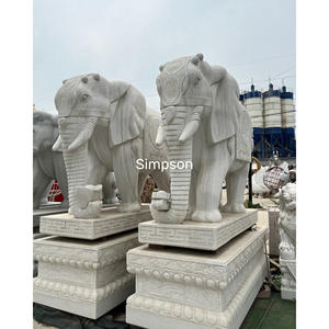 Statue de lion en granit pour l'extérieur, maison moderne, statues d'animaux en pierre personnalisées en granit - Product Image 1