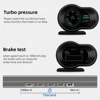 HUD F9 OBD2 para Automóvil, Pantalla de Visualización Frontal, Velocímetro Digital, Proyector de Temperatura del Aceite