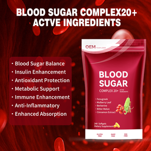 Cápsulas Blandas para el Equilibrio del Azúcar en Sangre, Venta al Por Mayor de Fábrica, Más de 20 Ingredientes Activos, Fenogreco, Berberina, Canela - Product Image 4