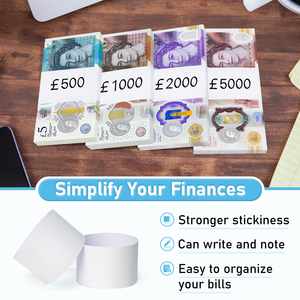 Bandes blanches vierges pour billets, en papier kraft robuste, autocollantes, faciles à utiliser pour l'emballage de l'argent liquide - Product Image 4