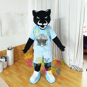 Disfraces de Cosplay de felpa de pantera negra de dibujos animados CE de Guangzhou, disfraz de Mascota de <span class=keywords><strong>Animal</strong></span> relleno de leopardo personalizado a la venta - Product Image 1