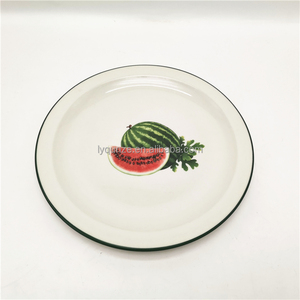 2025 mới lạ gốm sứ tốt vật liệu 9inch tấm trái cây cam thiết kế gốm đồ ăn - Product Image 6