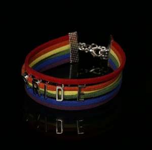 سوار قابل للتعديل على شكل قوس قزح سوار يفوز الحب مضفر مضفر للرجال والنساء - Product Image 2