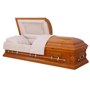 Дешевый деревянный гроб с резьбой, похоронные шкатулки paulownia на продажу
