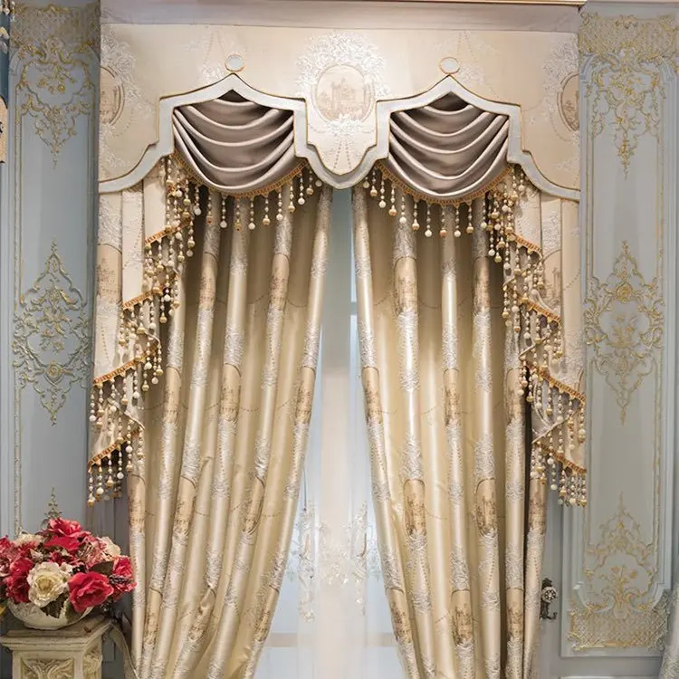 Cortinas rideau rideaux para ventana, lámina opaca para dormitorio, sala de estar, estilo de lujo europeo, último diseño