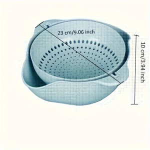 Vegetable Wash Basket Kitchen Tool Home Use Drainage Basket Vegetable Wash Basket Rotating Double Layer - Product Image 5